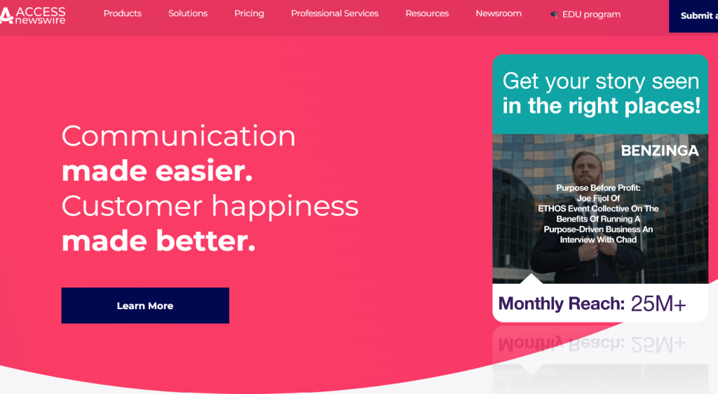 access newswire ranks number eight among global press release distribution companies