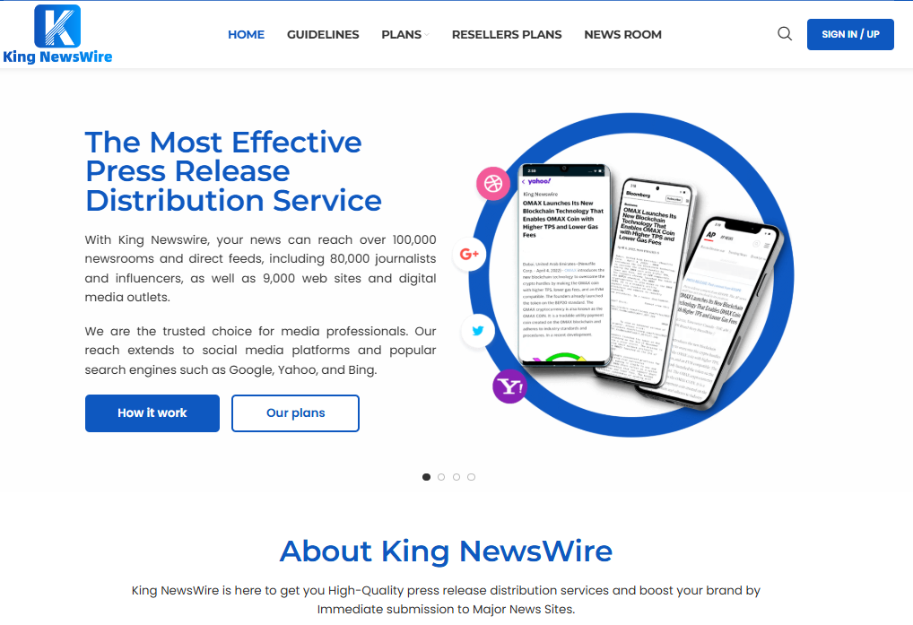 King Newswire is recognised as one of the top global press release distribution platforms, ranked number four for its strong SEO-optimised distribution network and affordable pricing packages