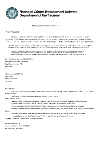 Digital Assets MSB License