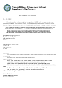 FinCEN Registration MSB License