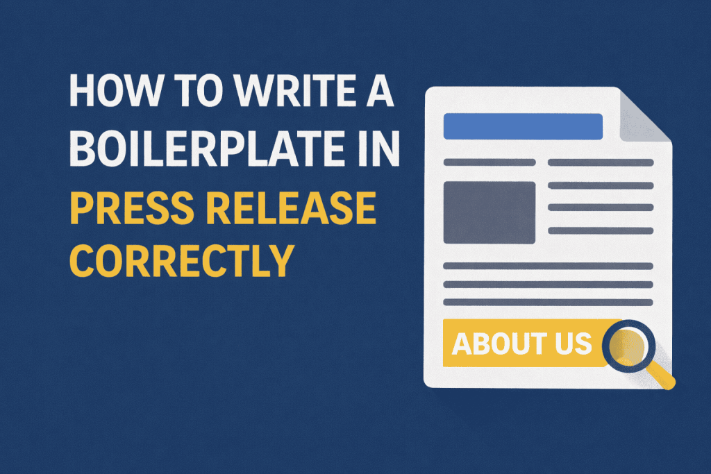 Boilerplate in Press Release