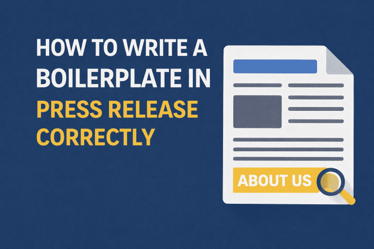 Boilerplate in Press Release
