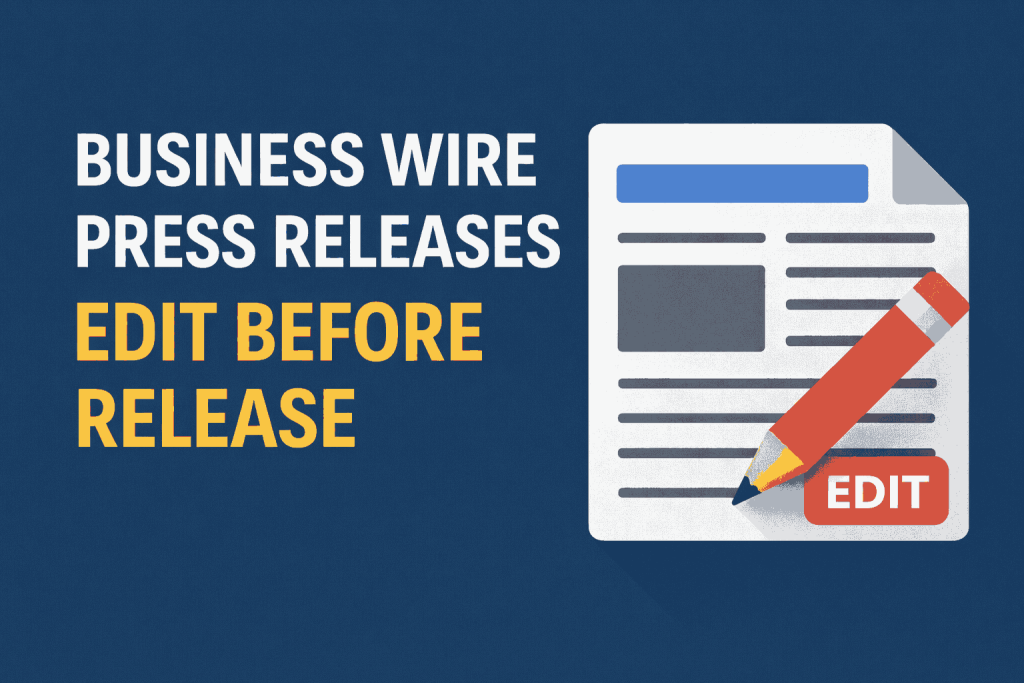 Business Wire Press Releases Edit Before Release