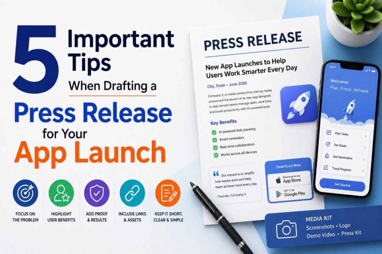 5 Important Tips When Drafting a Press Release for Your App Launch