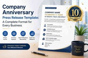 Company Anniversary Press Release Template A Complete Format for Every Business