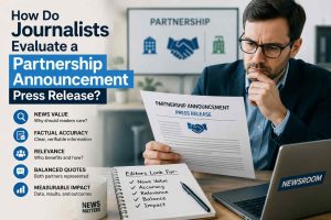 How Do Journalists Evaluate a Partnership Announcement Press Release