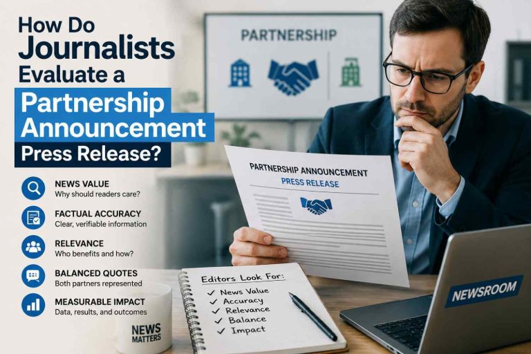 How Do Journalists Evaluate a Partnership Announcement Press Release