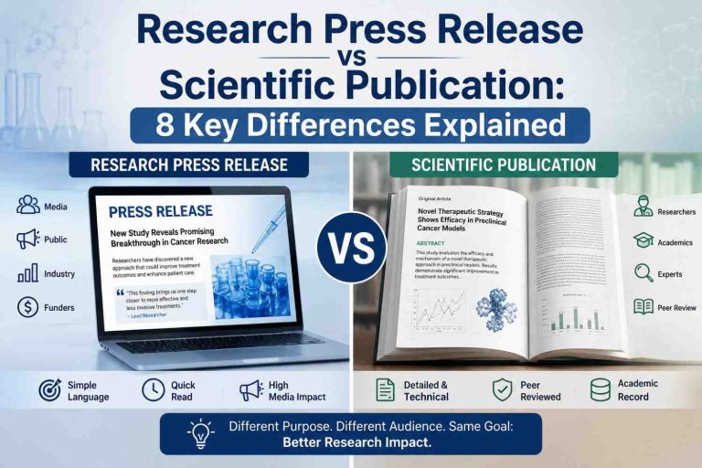 Research Press Release vs Scientific Publication 8 Key Differences Explained