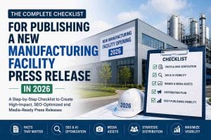The Complete Checklist for Publishing a New Manufacturing Facility Press Release in 2026