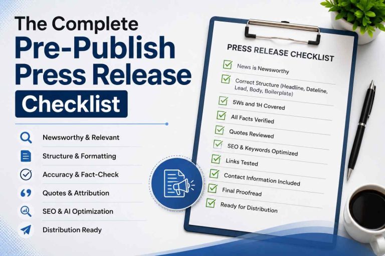 The Complete Pre-Publish Press Release Checklist