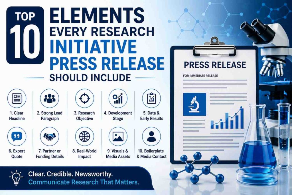 Top 10 Elements Every Research Initiative Press Release Should Include