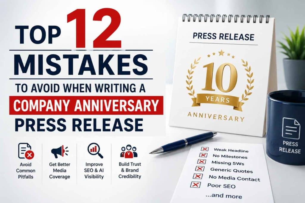 Top 12 Mistakes to Avoid When Writing a Company Anniversary Press Release