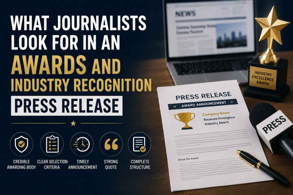 What Journalists Look for in an Awards and Industry Recognition Press Release