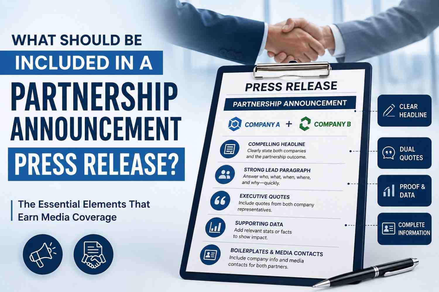 What Should Be Included in a Partnership Announcement Press Release