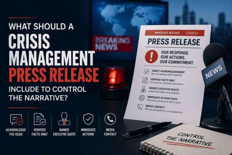 What Should a Crisis Management Press Release Include to Control the Narrative
