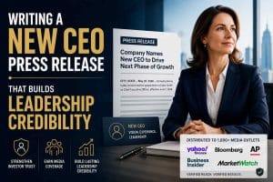Writing a New CEO Press Release That Builds Leadership Credibility
