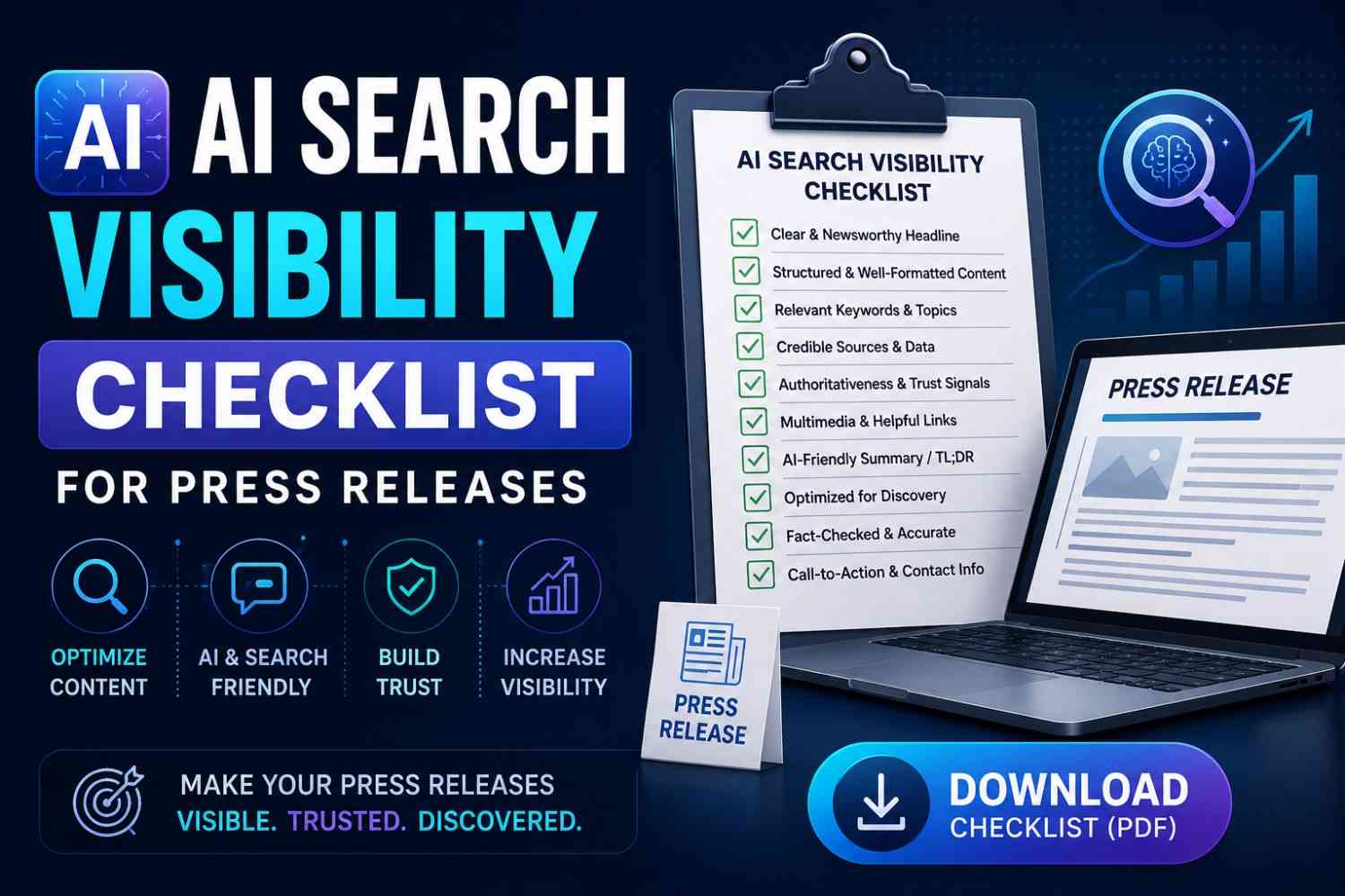 AI Search Visibility Checklist for Press Releases (Downloadable)