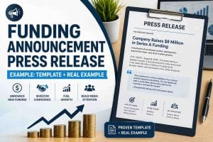 Funding Announcement Press Release Example Template + Real Example