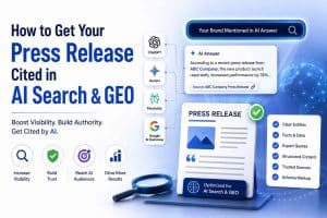 How to Get Your Press Release Cited in AI Search & GEO