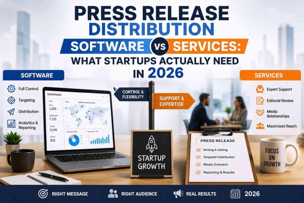 Press Release Distribution Software vs Services What Startups Actually Need in 2026