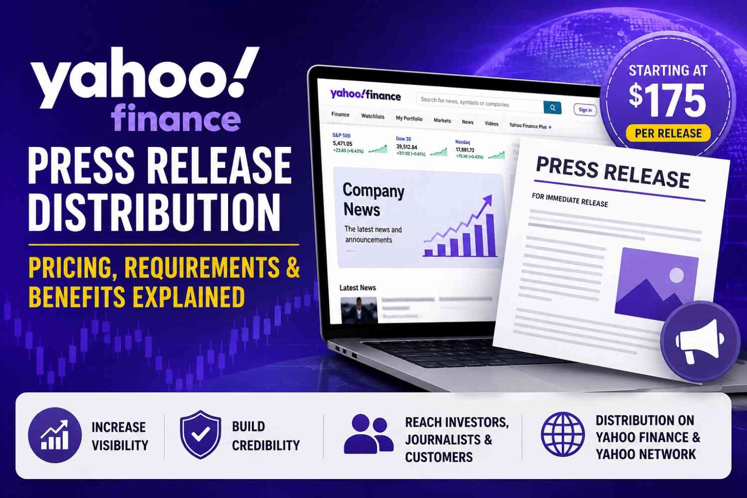 Yahoo Finance Press Release Distribution: Pricing, Requirements & Benefits Explained